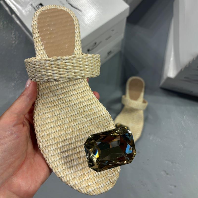 Woven Diamond Beach Sandals