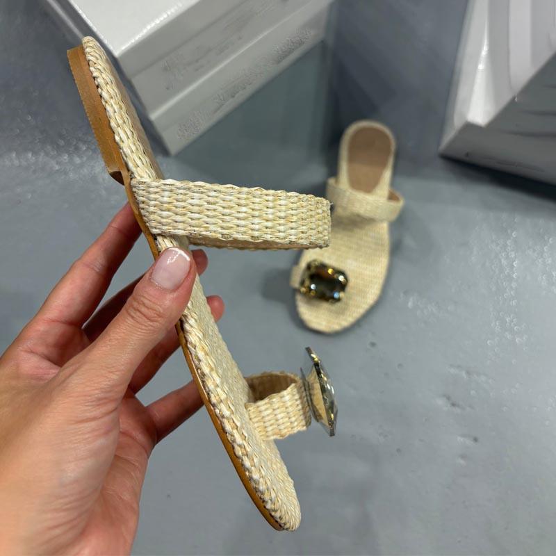 Woven Diamond Beach Sandals