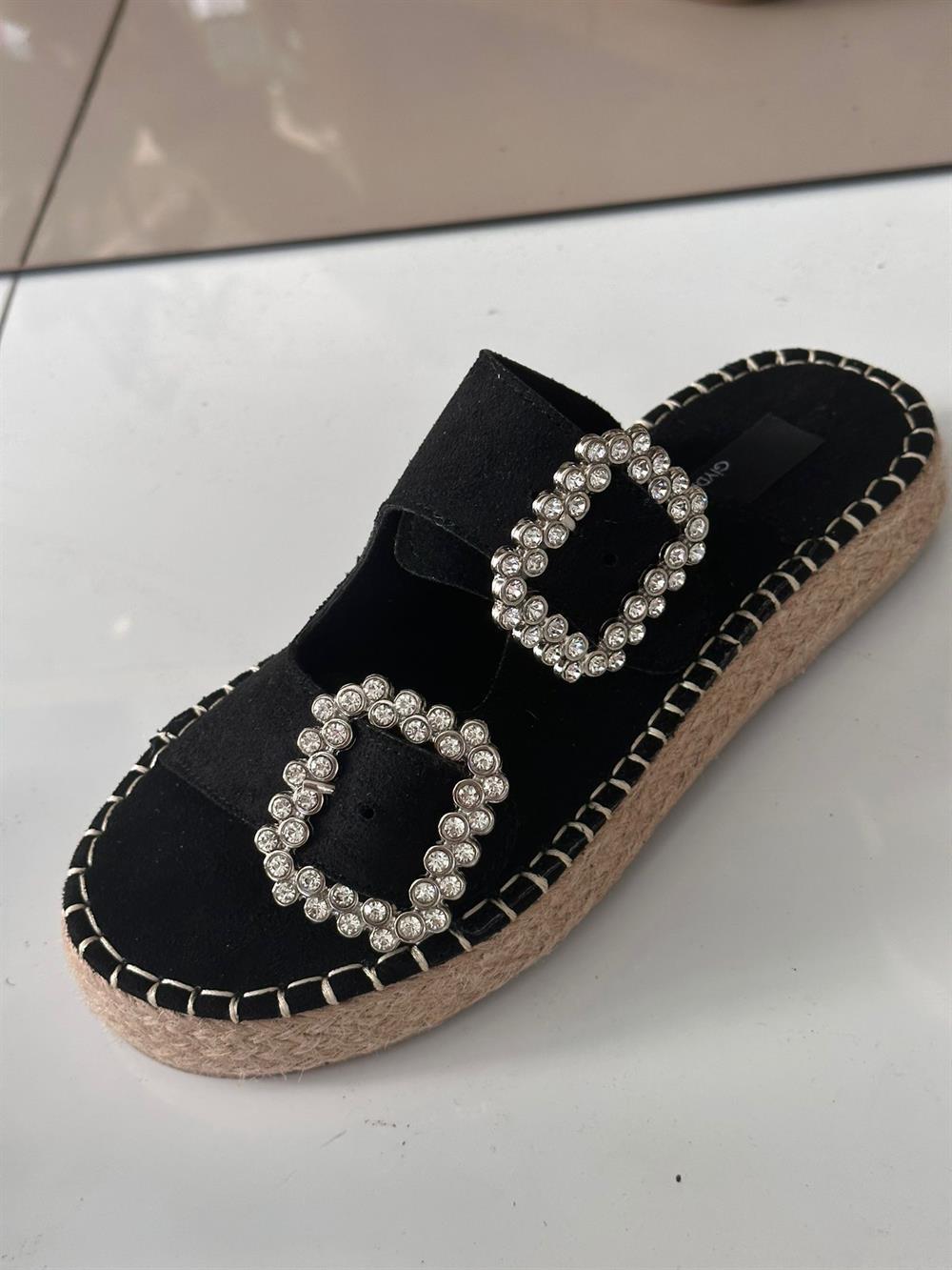Diamond Double Buckle Sandals