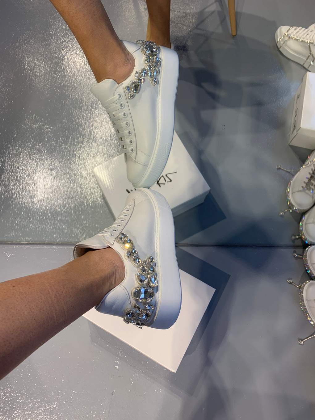Heel studded sneakers