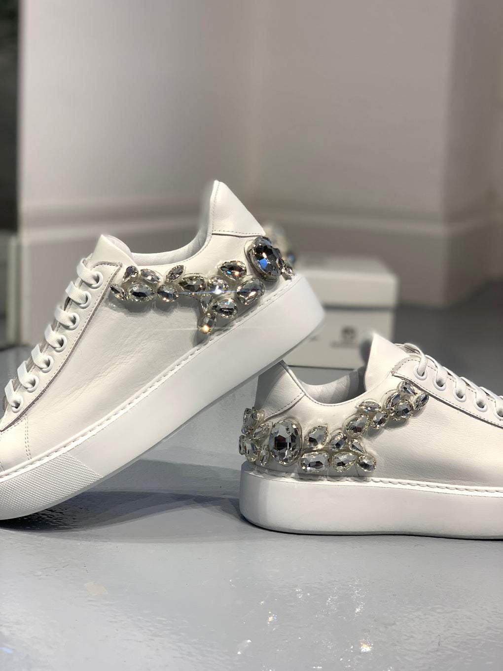Heel studded sneakers