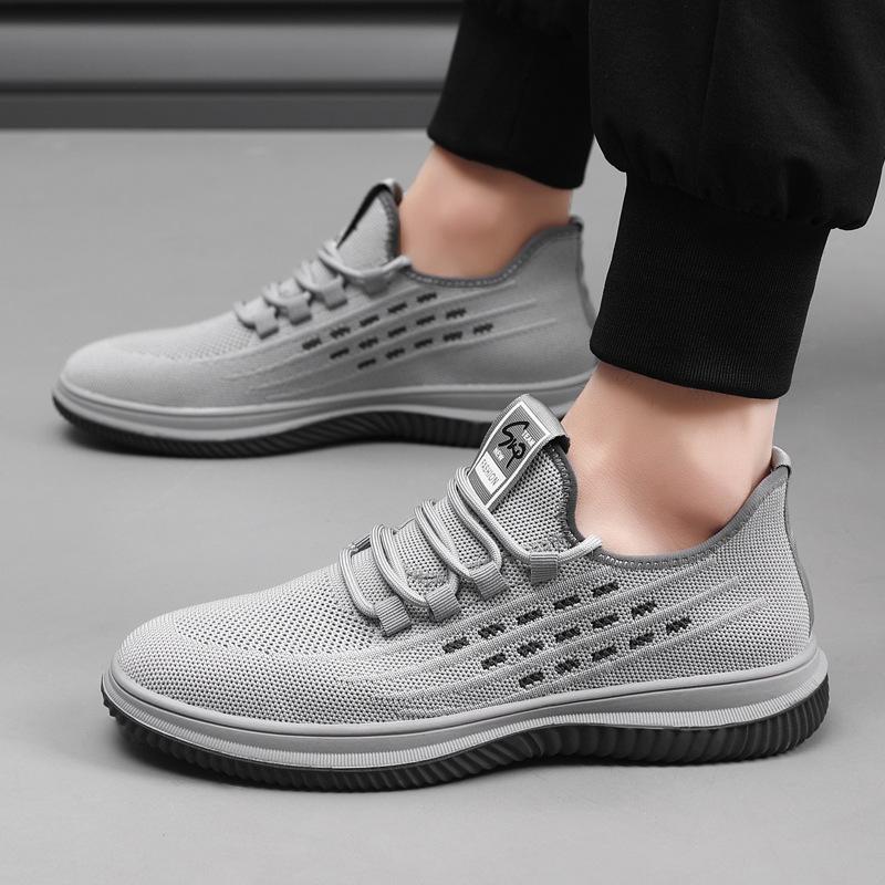 Low top breathable running fly woven shoes