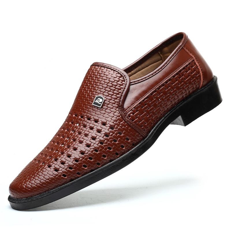 Italian handmade leather hollow leather shoes