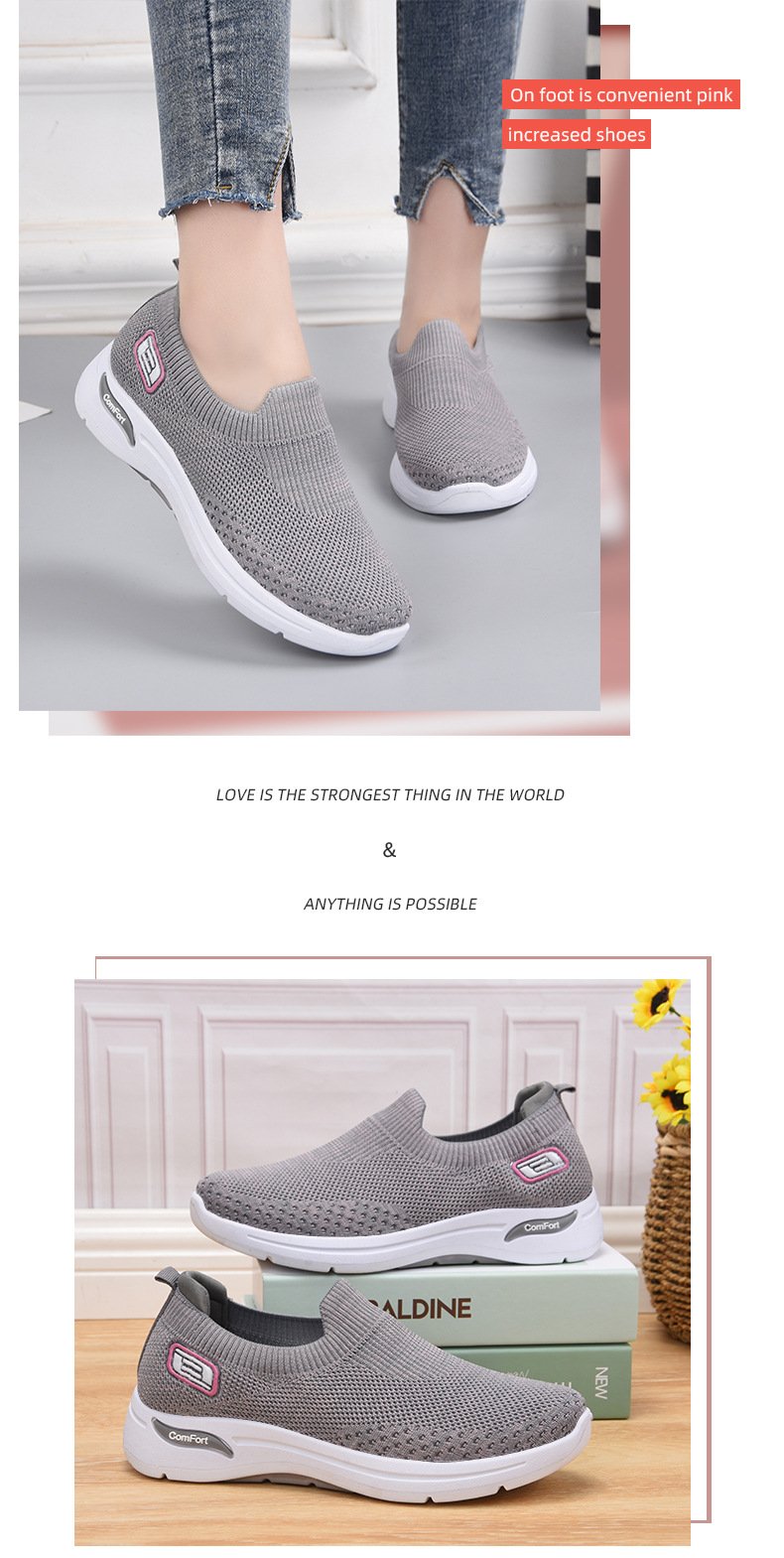 Leisure step soft bottom orthopedic sneakers