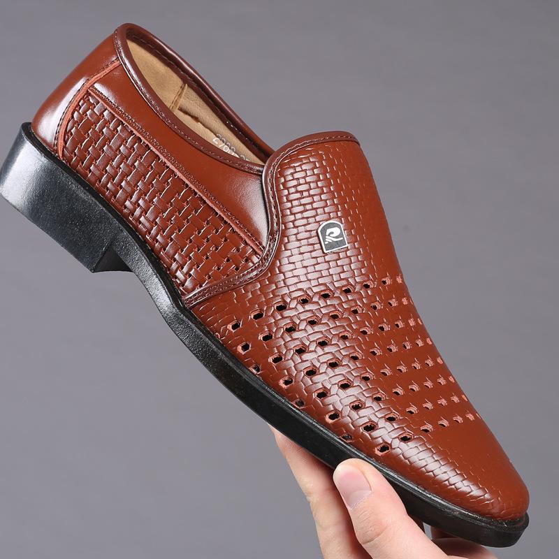 Italian handmade leather hollow leather shoes