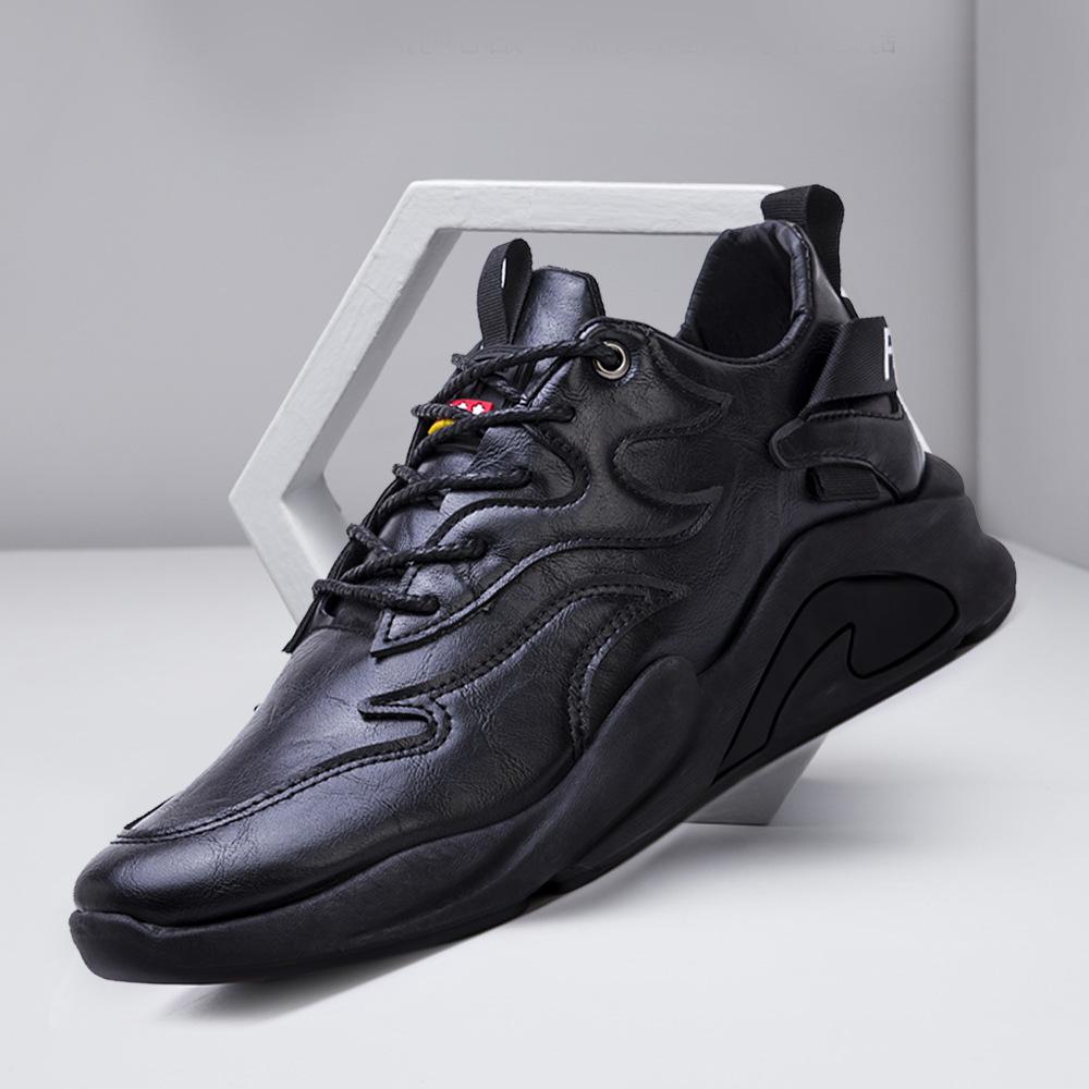 Breathable soft bottom waterproof leather surface shoes