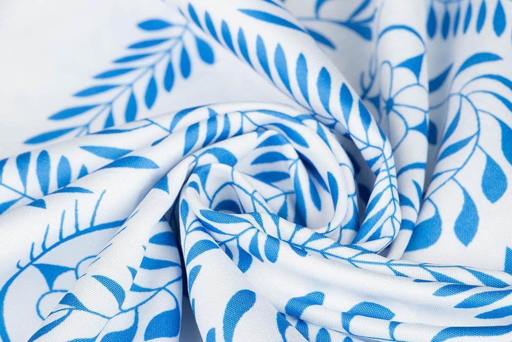 Youthful Sleeveless Print Blue Maxi Dress