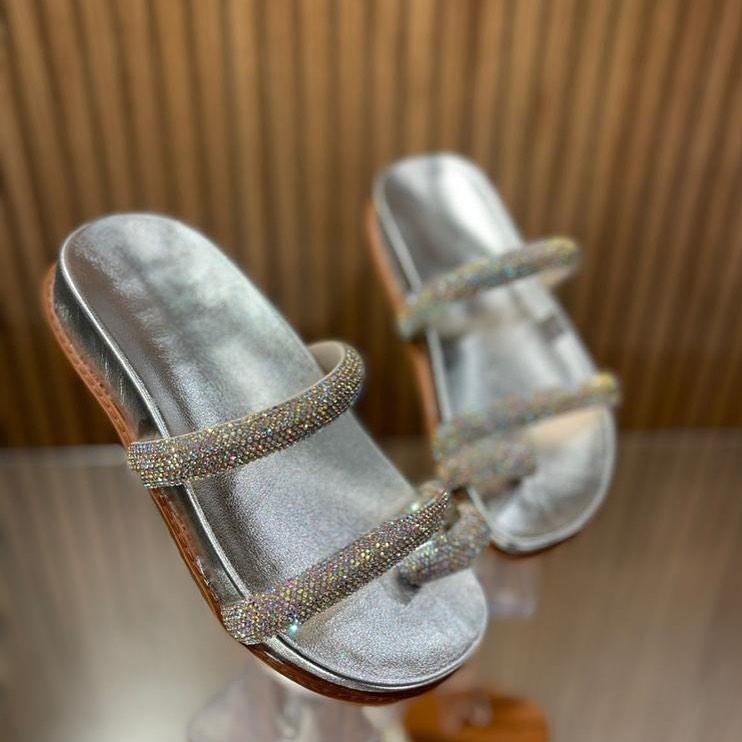 gold ribbon sandals