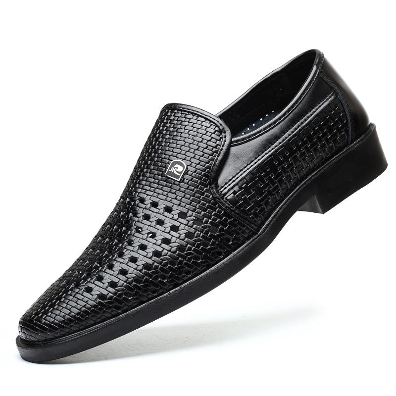 Italian handmade leather hollow leather shoes