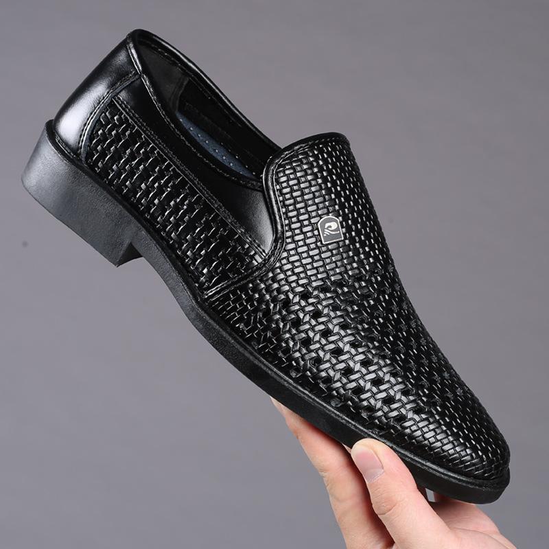 Italian handmade leather hollow leather shoes