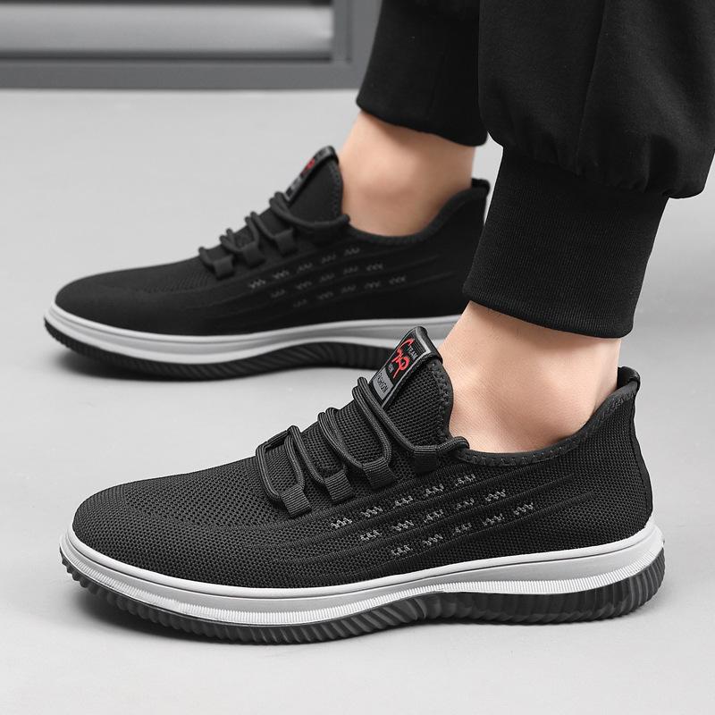 Low top breathable running fly woven shoes