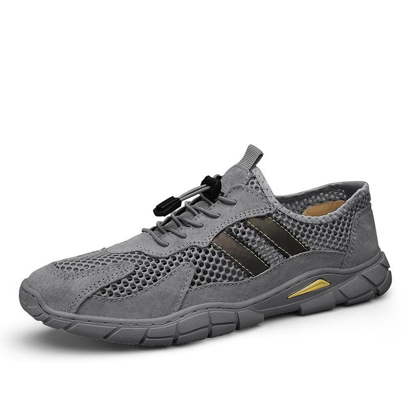 Net eye breathable hollow lightweight soft bottom casual sports shoes