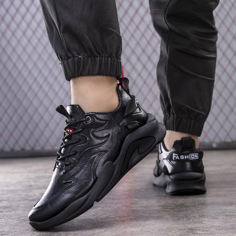 Breathable soft bottom waterproof leather surface shoes