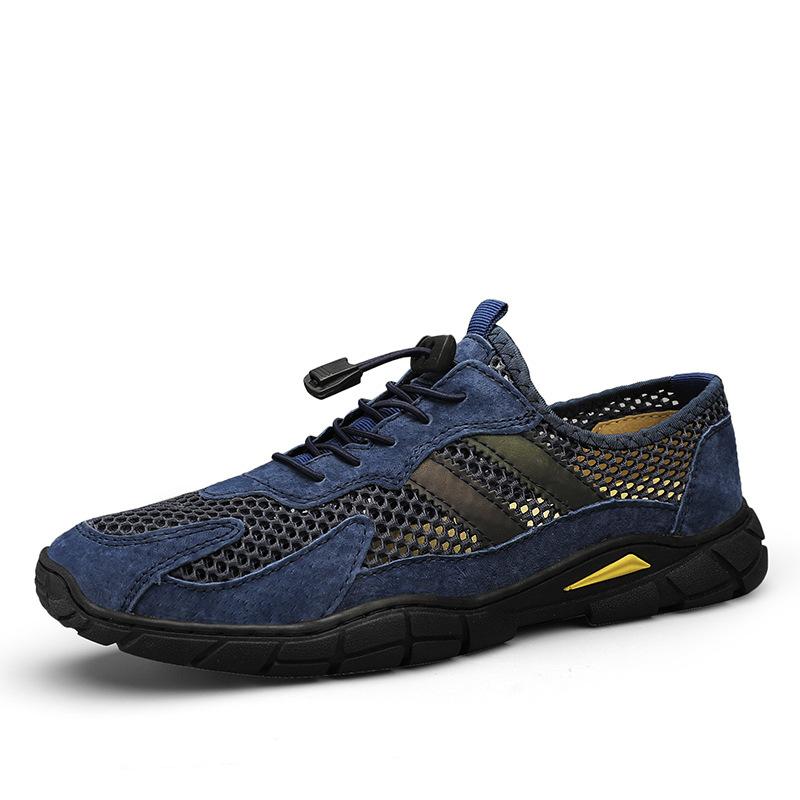 Net eye breathable hollow lightweight soft bottom casual sports shoes