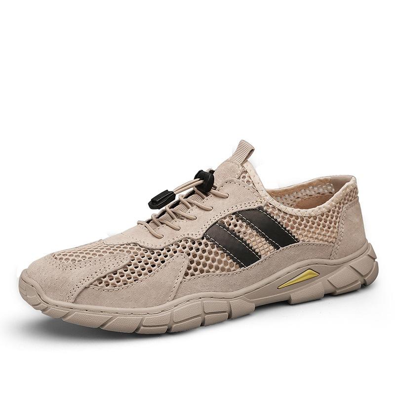 Net eye breathable hollow lightweight soft bottom casual sports shoes