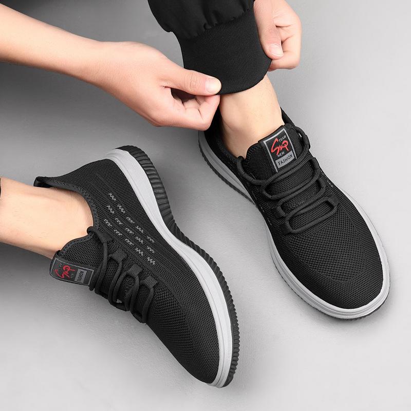 Low top breathable running fly woven shoes