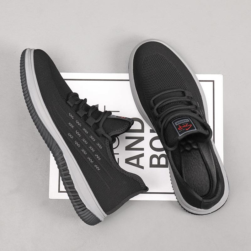 Low top breathable running fly woven shoes