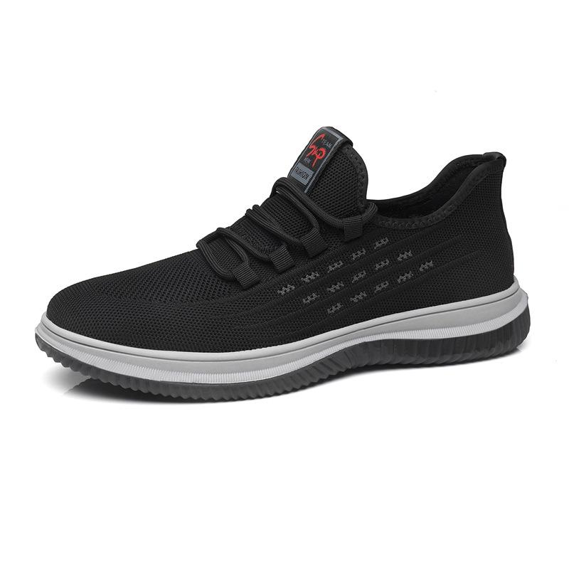 Low top breathable running fly woven shoes
