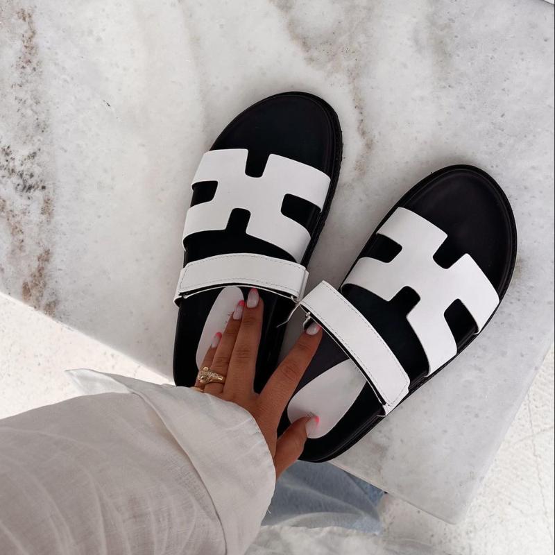 Velcro Soft Bottom Flat Slippers