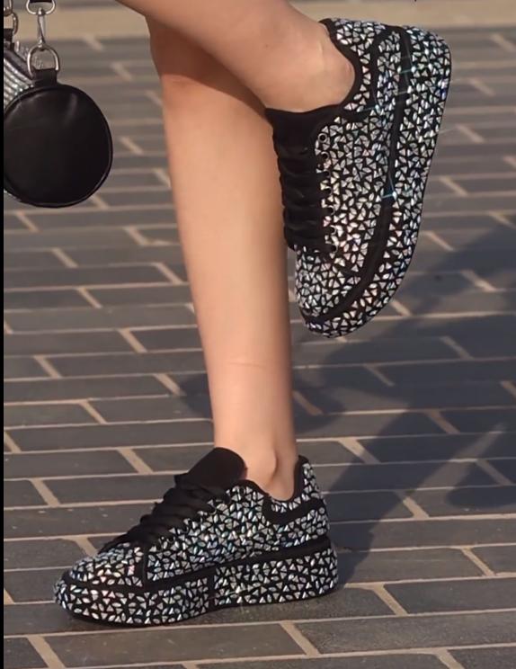 Sequined Diamond Sneakers