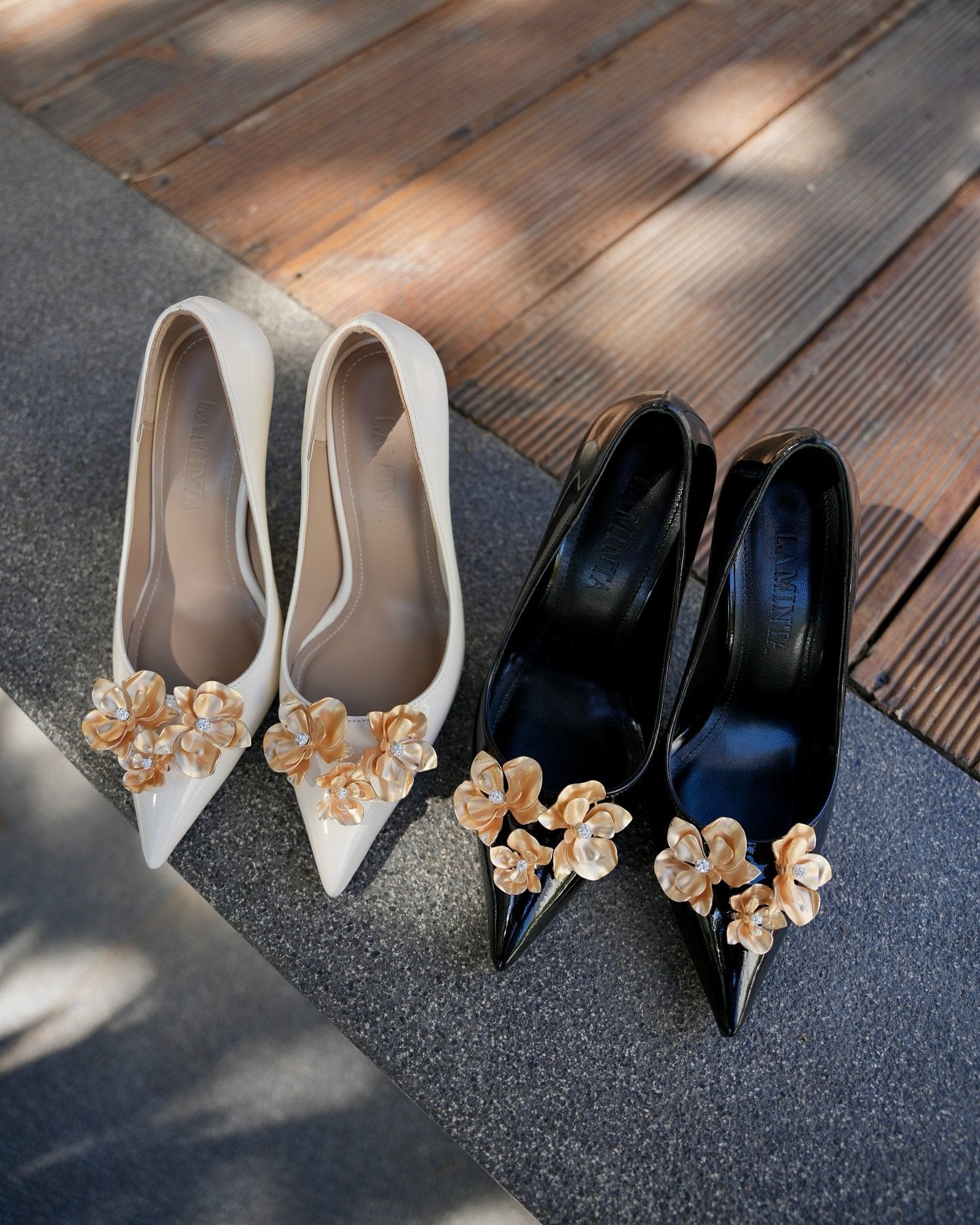 Three little flower high heels