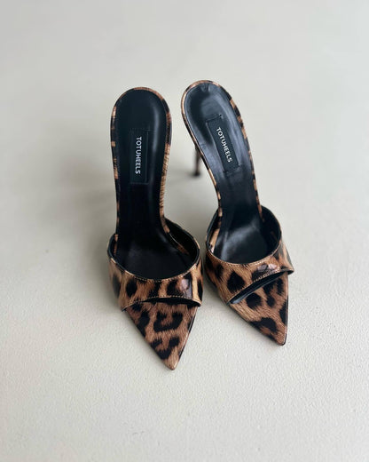 Leopard Print Elegant Party Heels