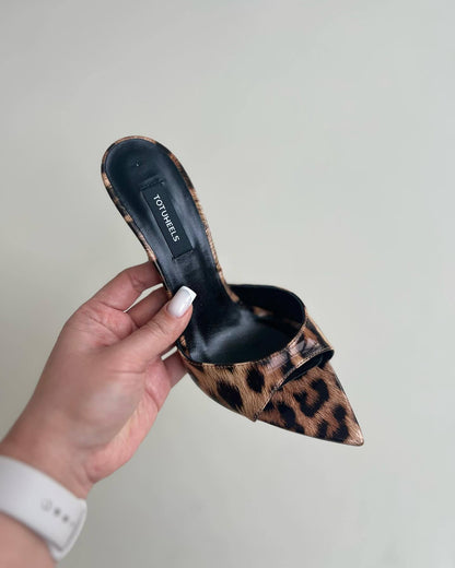 Leopard Print Elegant Party Heels