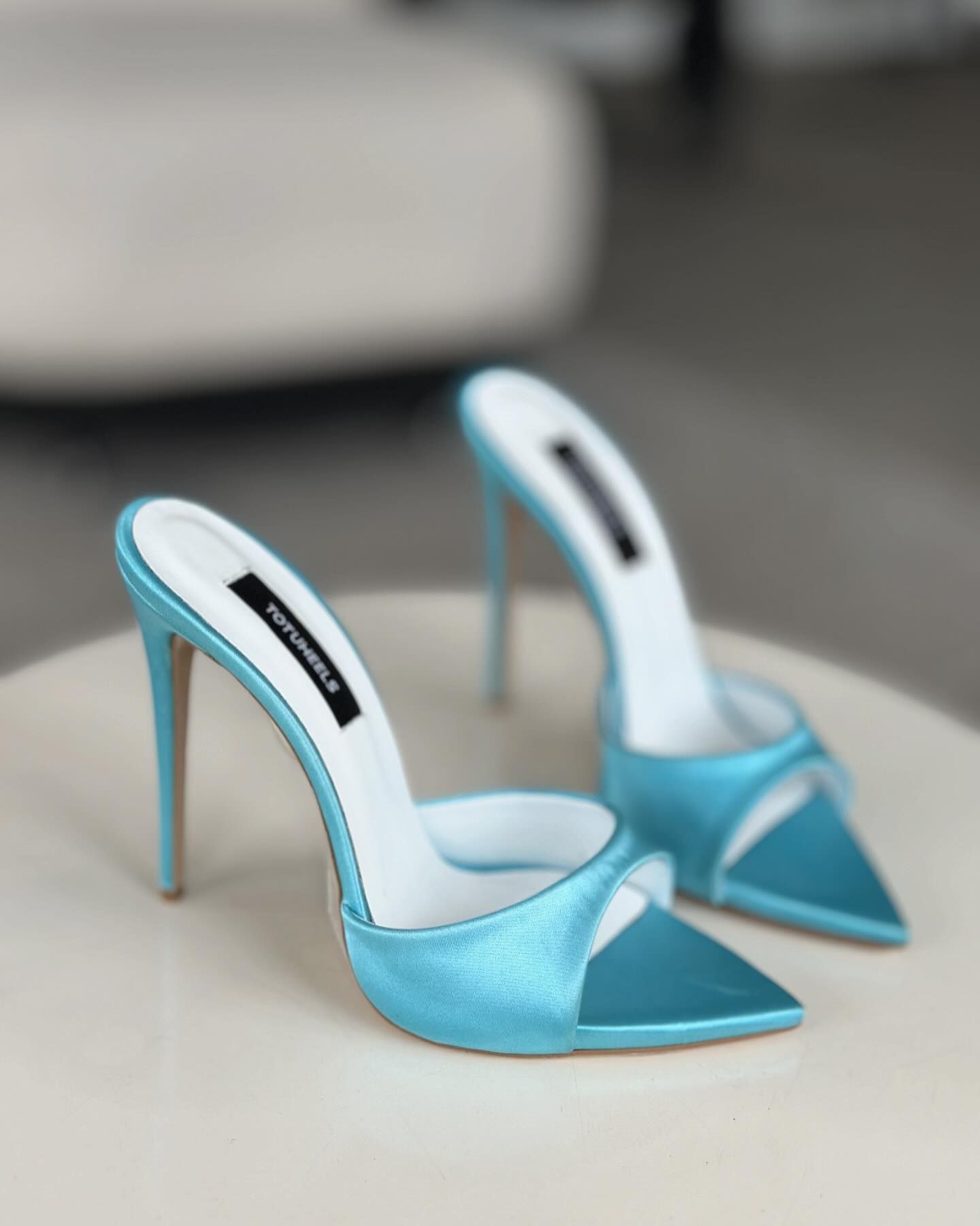 Sky blue casual elegant party high heels