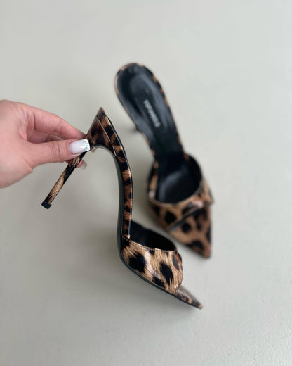 Leopard Print Elegant Party Heels