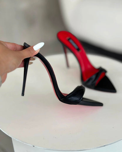 Black and red elegant party high heels