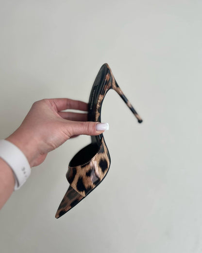 Leopard Print Elegant Party Heels