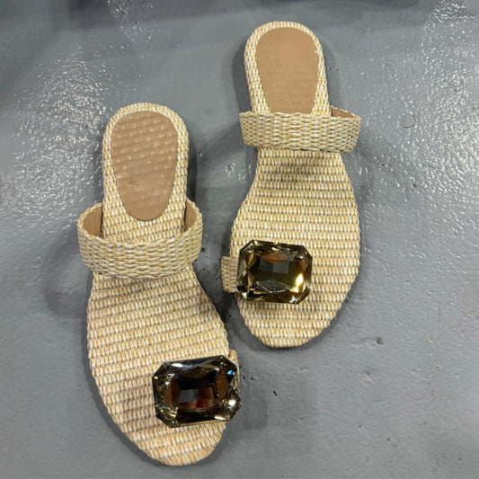 Woven Diamond Beach Sandals