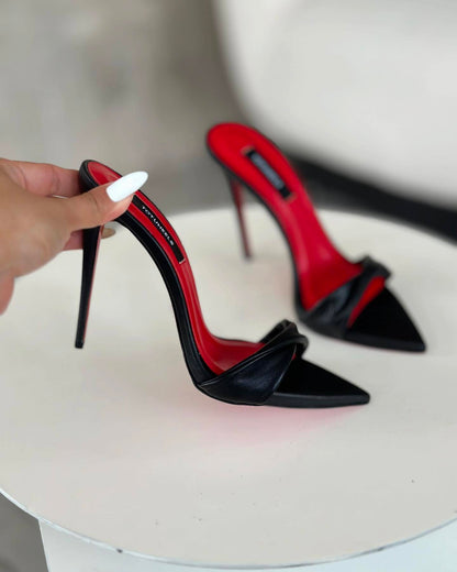 Black and red elegant party high heels