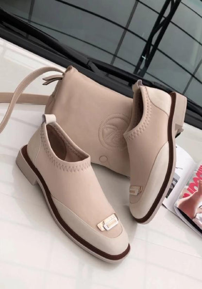 Casual solid color Italian leather shoes