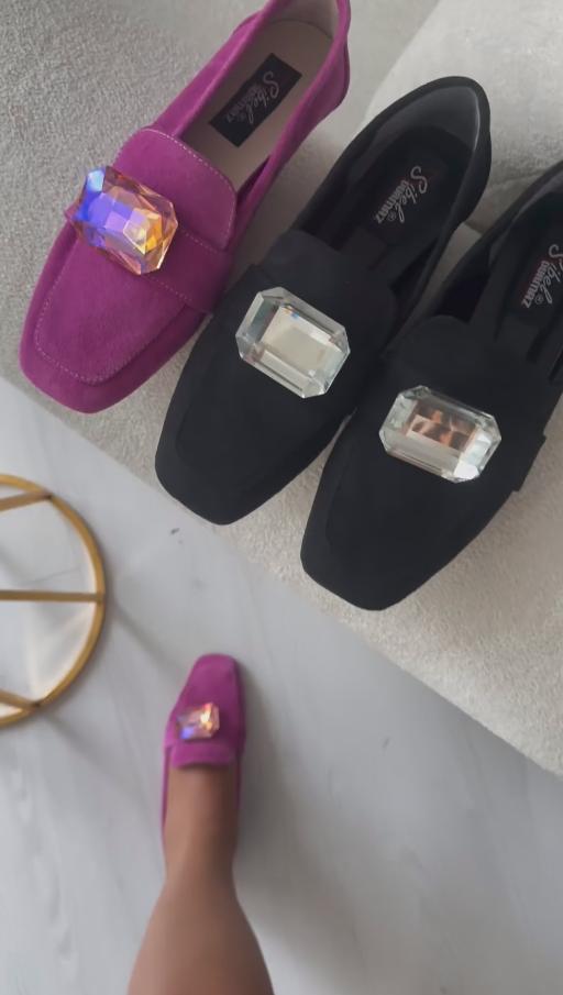 Large Crystal Diamond Loafers