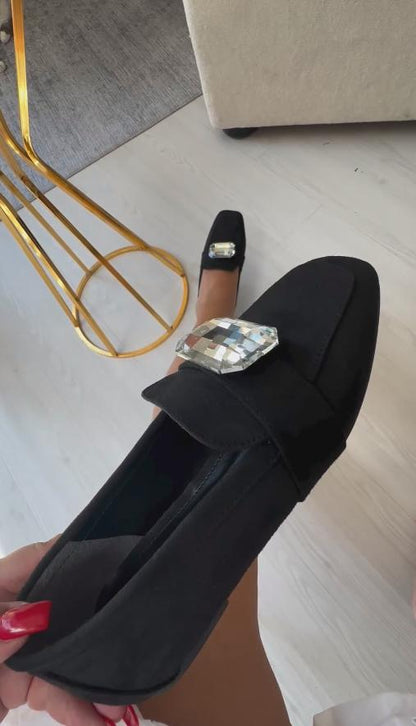 Large Crystal Diamond Loafers