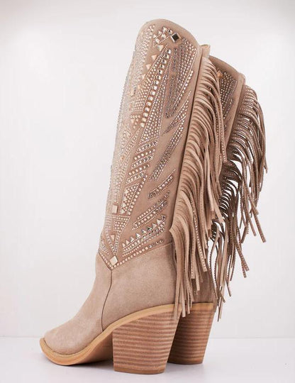 Women's Sparkle Tassel Cowboy Boots