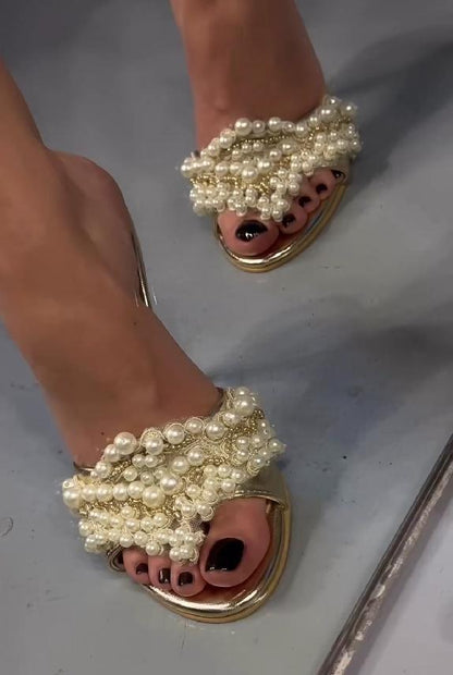Pearl Diamond High Heel Party Shoes