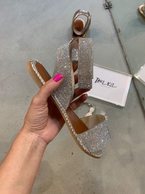 Silver Strap Sparkle Sandals