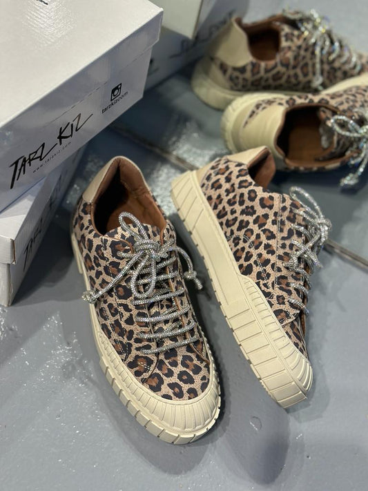 leopard print canvas shoes