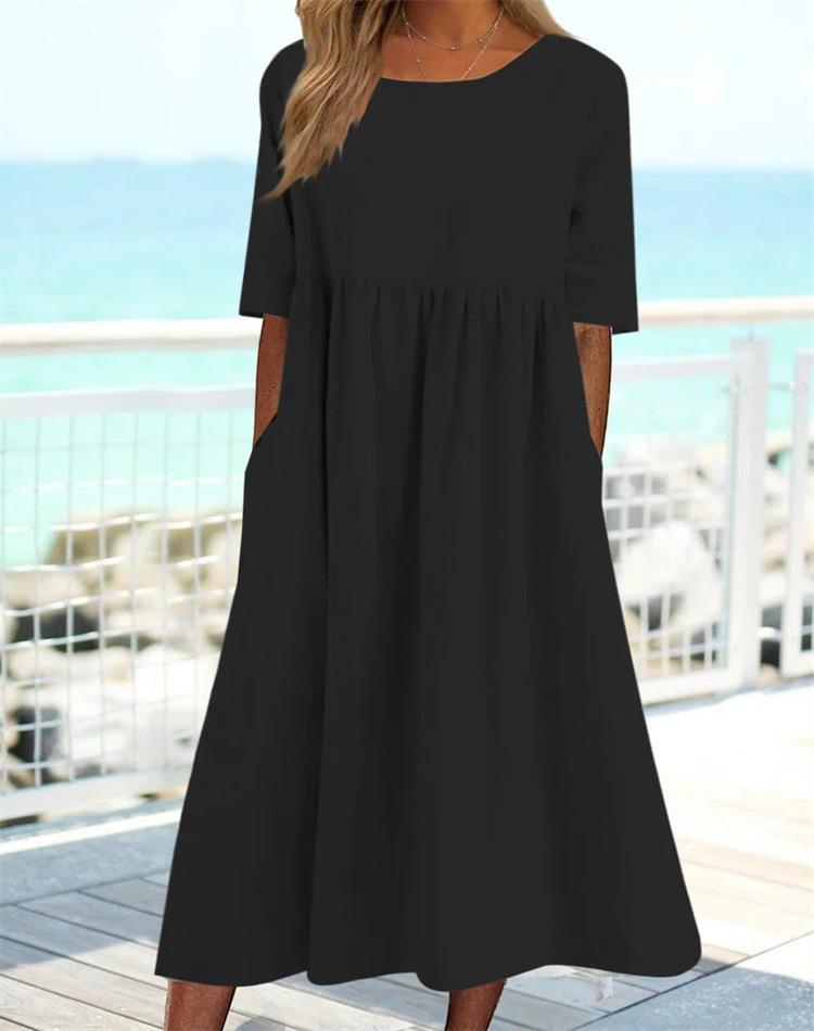 Loose skirt round neck dress