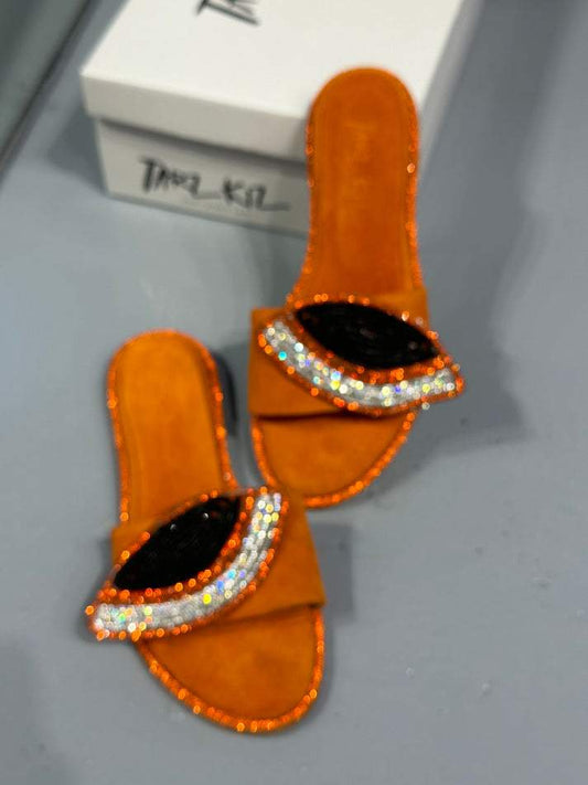 Peacock Orange Sandals