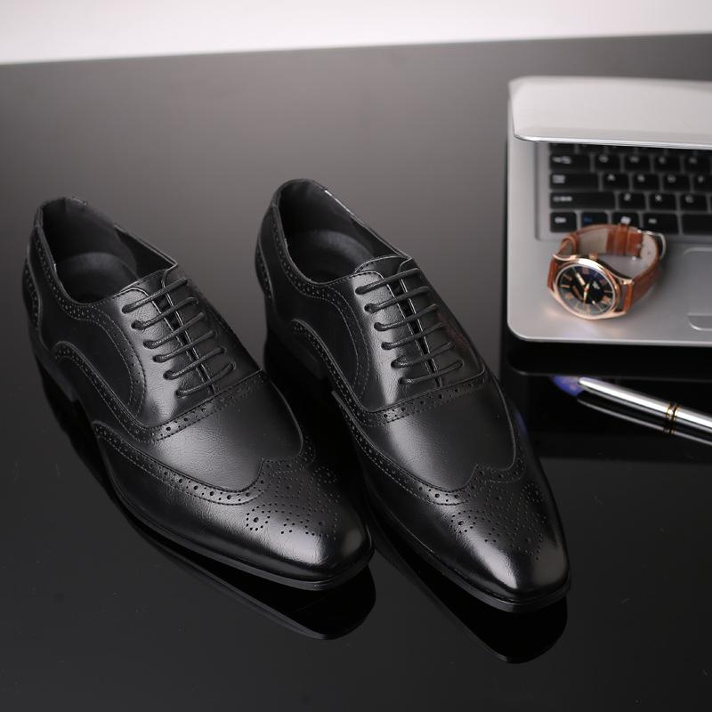 Positive leather shoes fashion Brock men's shoes