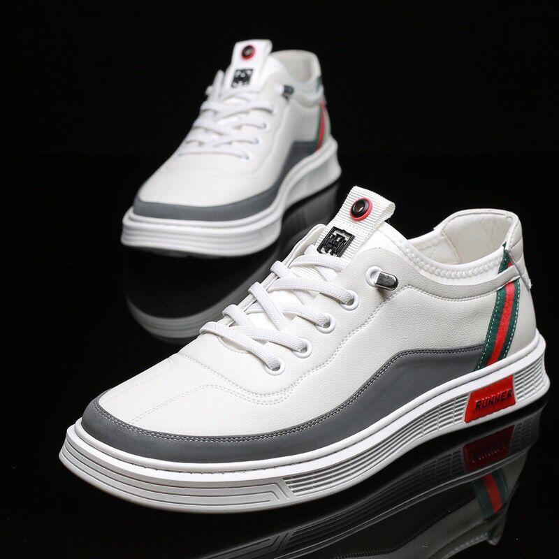 Breathous fashion increased casual leather shoes