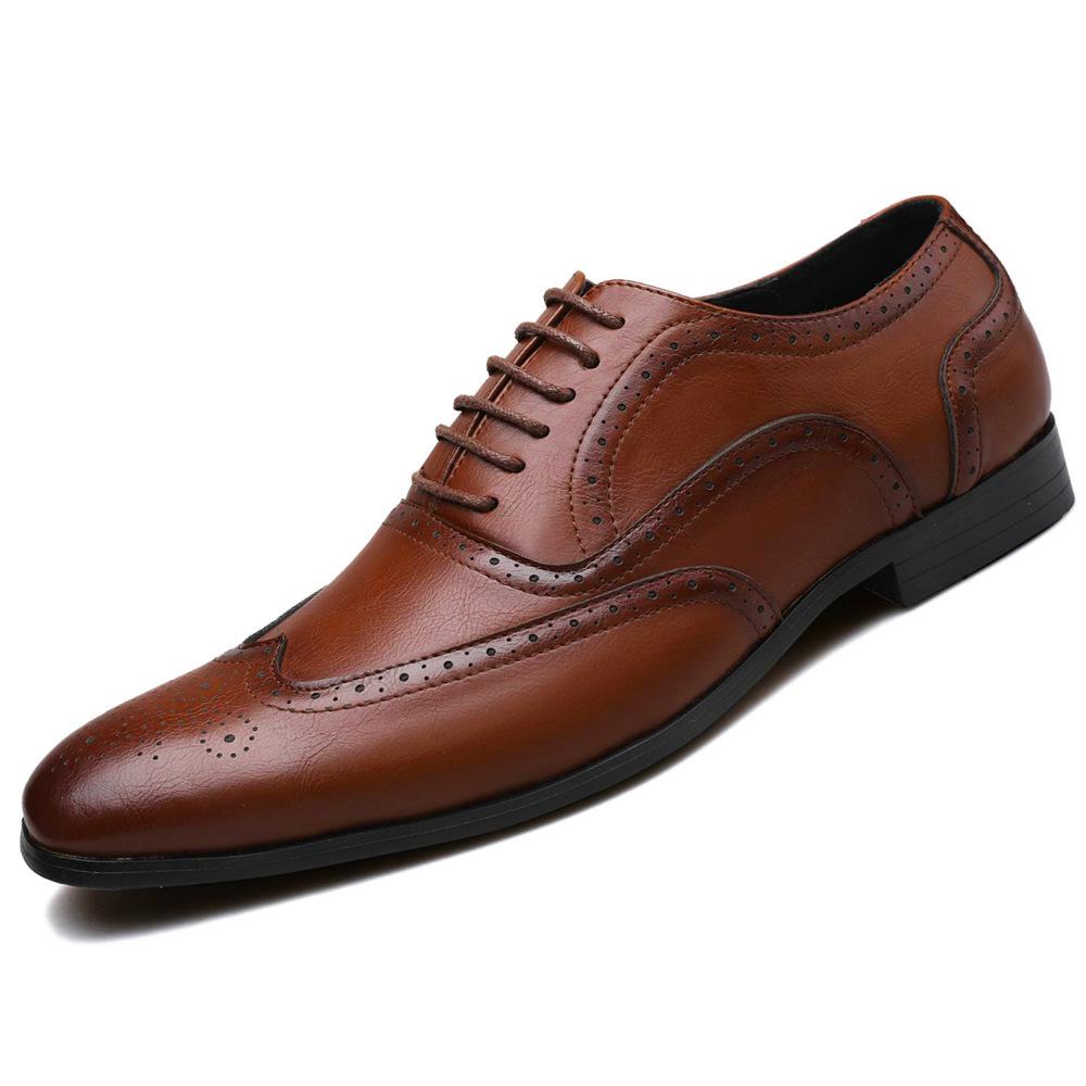 Positive leather shoes fashion Brock men's shoes