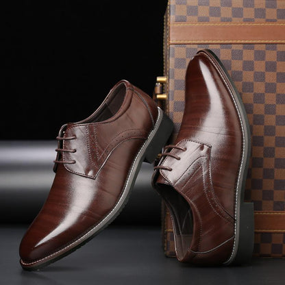 British pointed business casual retro leather shoes men's leather shoes