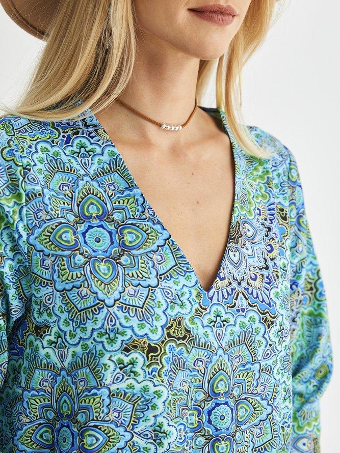 Floral Weaving Midi Dress