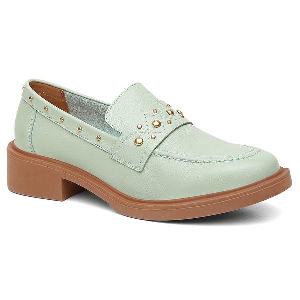 Solid color pearl loafers