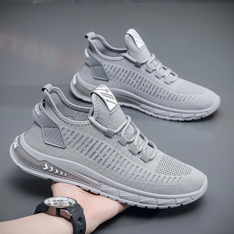 Soft -bottomed soft surface flying hollow mesh sneakers