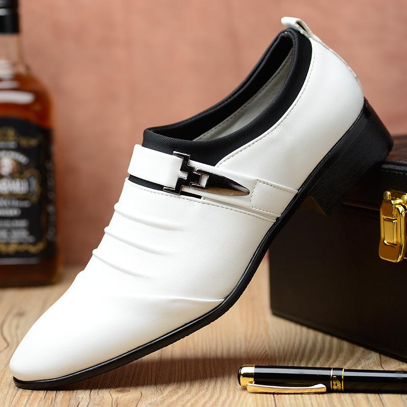 Casual shoes men's set business format leather shoes